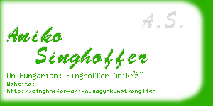 aniko singhoffer business card